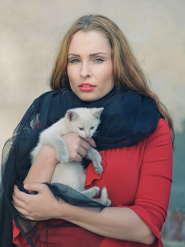 Daga z Milordem - jednym ze złodziejskich kotów, który został łupem dagmarowym, fot. Tomek Miksa