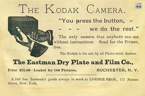 słynna reklama Kodaka z 1888 roku