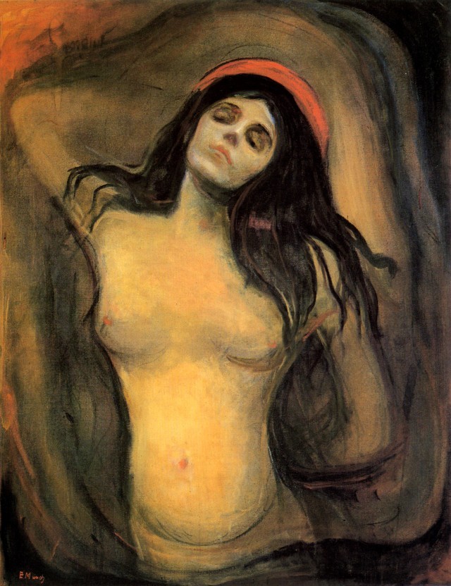 "Madonna" 1894-1895 Edvarda Muncha to moim zdaniem jedna z doskonalszych prób miłości i fascynacji kobietą na płótno