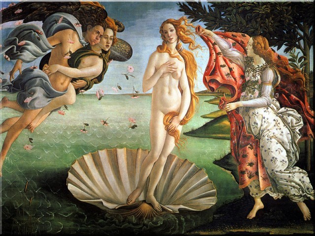 "Narodziny Wenus" pędzla malarza szkoły florenckiej Botticelliego to najpiękniejszy kobiecy akt od czasu antyku