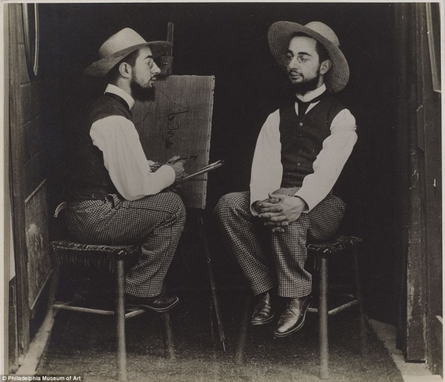 Henri de Toulouse Lautrec jako artysta i jako model, Maurice Guibert, 1890